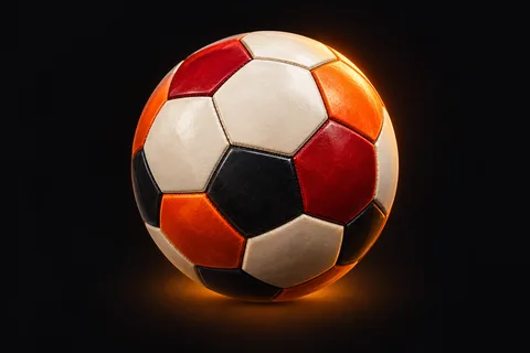 Bola de futebol e painel de odds